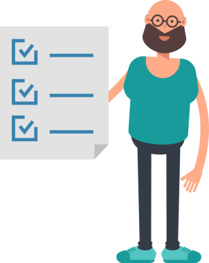 Kel Sakallı Adam Karakteri Clipart