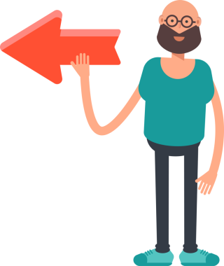 Kel Sakallı Adam Karakteri Clipart