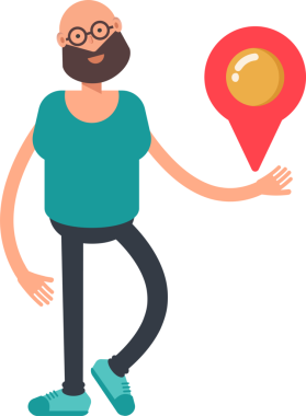 Kel Sakallı Adam Karakteri Clipart