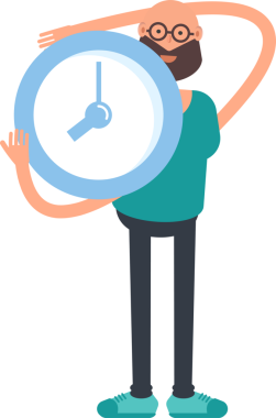 Kel Sakallı Adam Karakteri Clipart