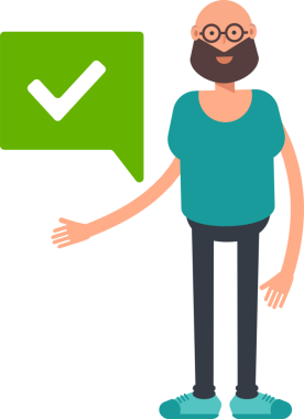 Kel Sakallı Adam Karakteri Clipart