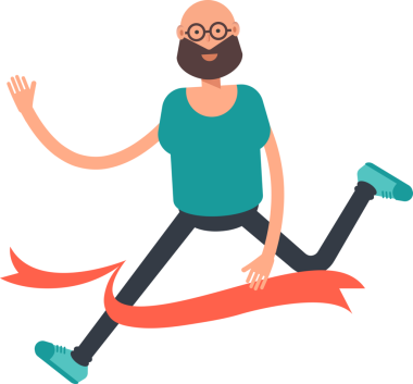 Kel Sakallı Adam Karakteri Clipart