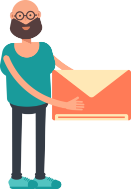 Kel Sakallı Adam Karakteri Clipart