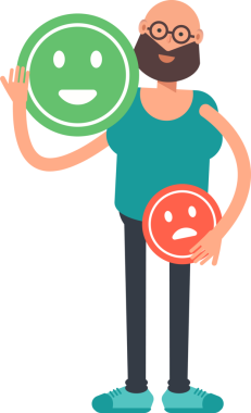 Kel Sakallı Adam Karakteri Clipart