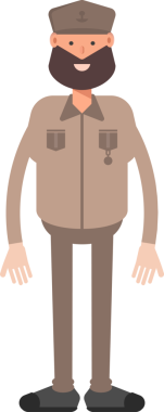 Genel veya Asker Karakteri Clipart