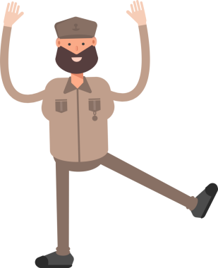 Genel veya Asker Karakteri Clipart