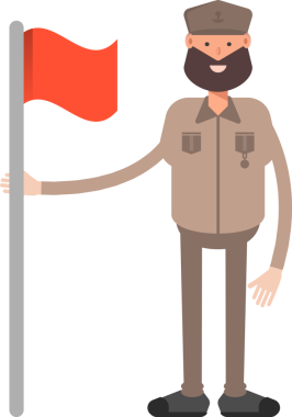 Genel veya Asker Karakteri Clipart