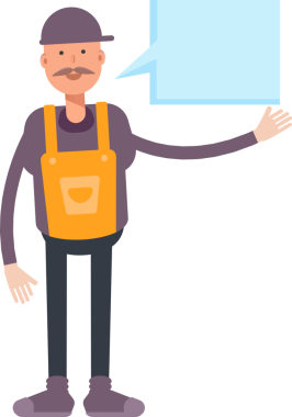 Hizmet Adamı Karakteri Çizimi