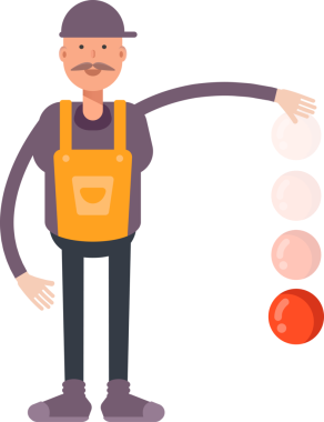 Hizmet Adamı Karakteri Çizimi