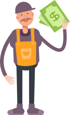 Hizmet Adamı Karakteri Çizimi