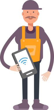 Hizmet Adamı Karakteri Çizimi