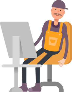 Hizmet Adamı Karakteri Çizimi