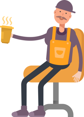 Hizmet Adamı Karakteri Çizimi