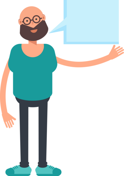 Kel Sakallı Adam Karakteri Clipart