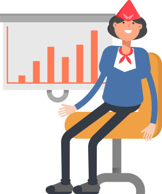 Hava Hostesi Karakteri Sunar Bar Çizelgesi