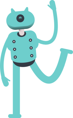 Robot Karakteri Rahatlatıcı Çizim