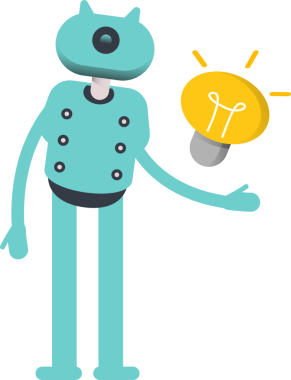 Robot Karakteri ve Ampul