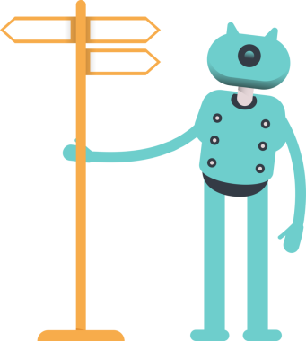 Robot Karakteri ve İmza Gönderi