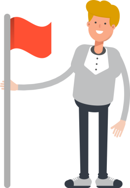 Erkek Karakter Tutma Bayrağı