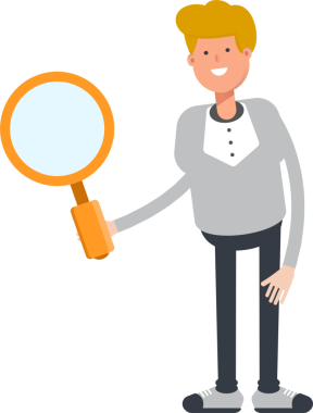 Erkek Karakter Tutma Büyüteci