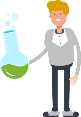 Erkek Karakter Tutma Laboratuvarı Şişesi