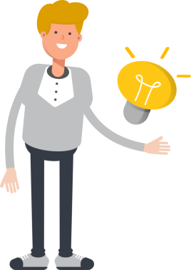 Erkek Karakteri ve Ampul