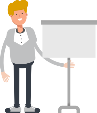 Erkek Karakter Sunar Beyaztahta