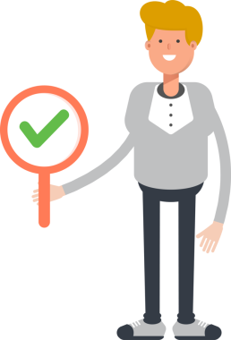 Erkek Karakter Denetim İşaretini Gösteriyor