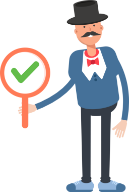 Top Hat Karakterindeki Beyefendi Deneme İşaretini Gösteriyor