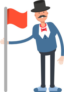 Top Hat Karakterindeki Beyefendinin Bayrağı