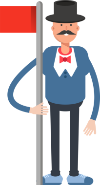 Top Hat Karakterindeki Beyefendinin Bayrak Direği