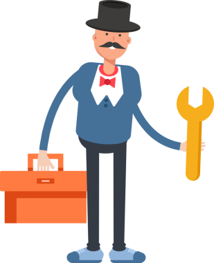 Top Hat Karakterindeki Centilmen Araç Kutusu ve Anahtarı Tutuyor