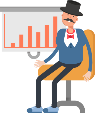 Top Hat Karakterindeki Beyefendi Sunar Bar Çizelgesi