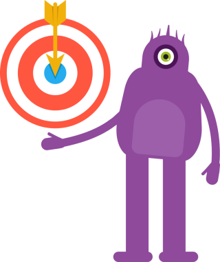 Sevimli Canavar Karakter Tutucu Dart