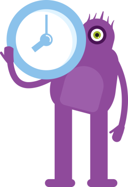 Sevimli Canavar Karakter Tutma Saati