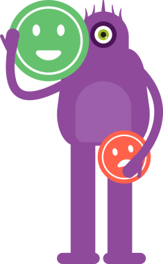 Sevimli Canavar Karakteri ve Duygu Simgesi