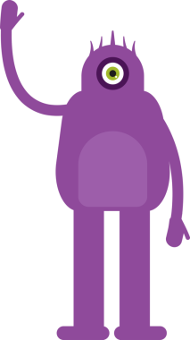 Sevimli Canavar Karakteri Selamlama