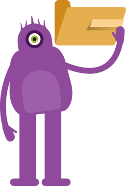 Sevimli Canavar Karakter Tutma Dizini