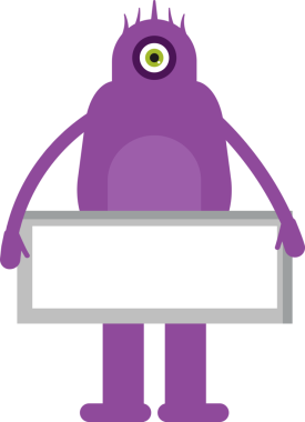 Sevimli Canavar Karakteri ve Boş İmza