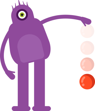 Sevimli Canavar Karakteri Balo Atarken