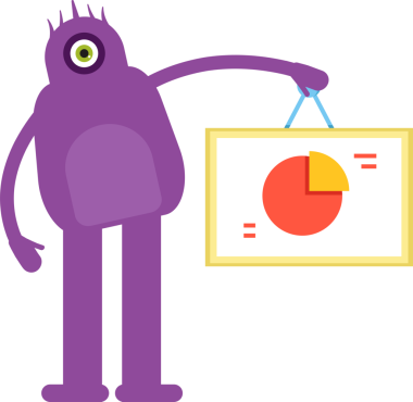 Sevimli Canavar Karakteri Pasta Çizelgesi İmzalama