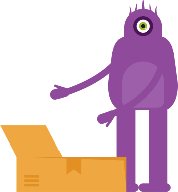 Sevimli Canavar Karakteri Açma Kutusu