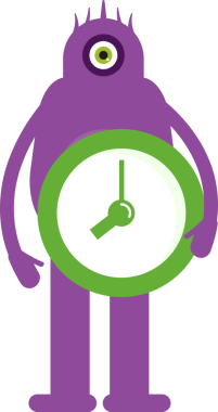 Sevimli Canavar Karakter Tutma Saati