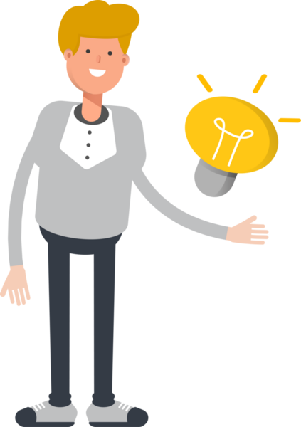 Erkek Karakteri ve Ampul