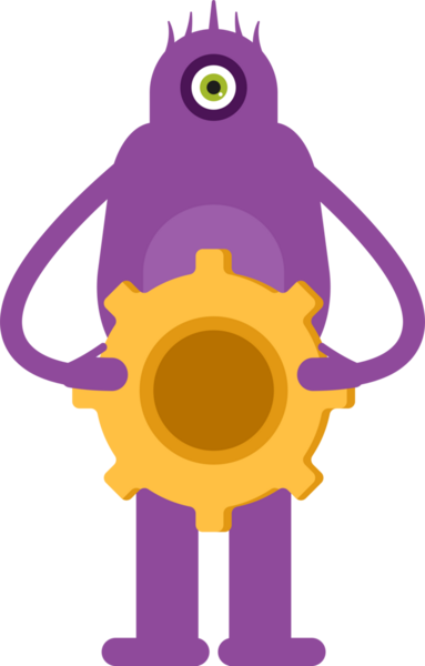 Sevimli Canavar Karakteri Vites Tutucu