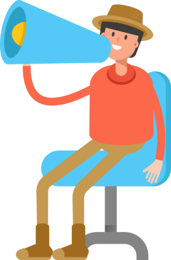 Çiftçi Karakteri ve Megafon