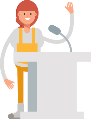 Kadın Barista Karakteri Çizimi