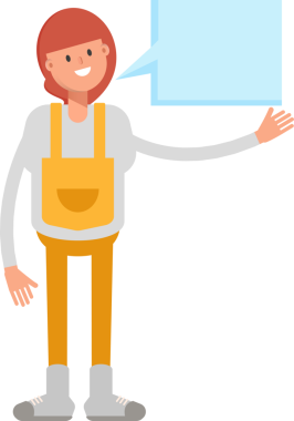 Kadın Barista Karakteri Çizimi