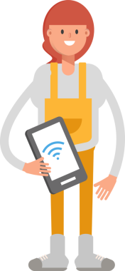 Kadın Barista Karakteri Çizimi