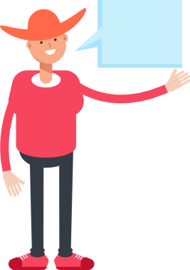 Şapka Karakterli Ülke Adamı Clipart